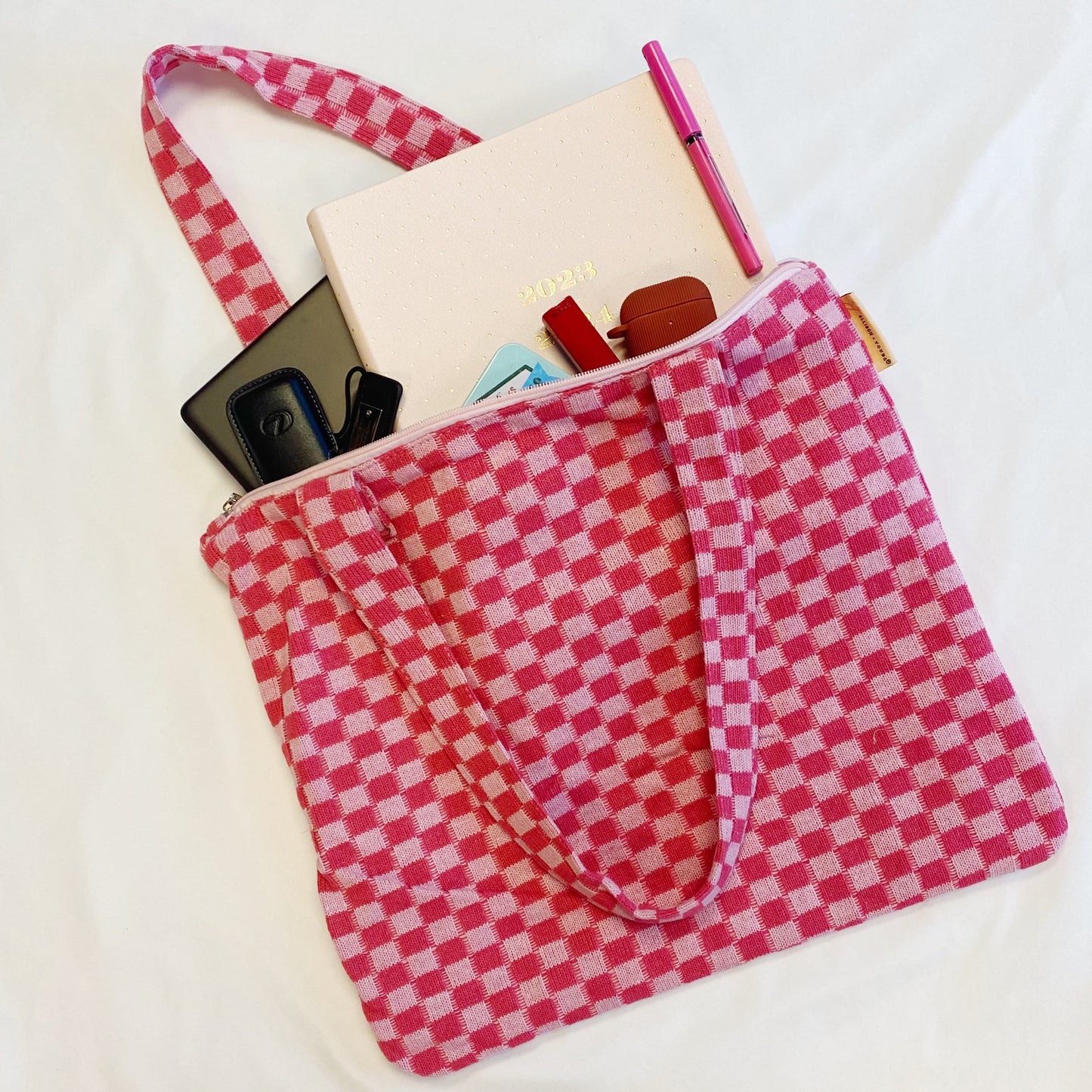 Check Yourself Zipped Tote Bag-4