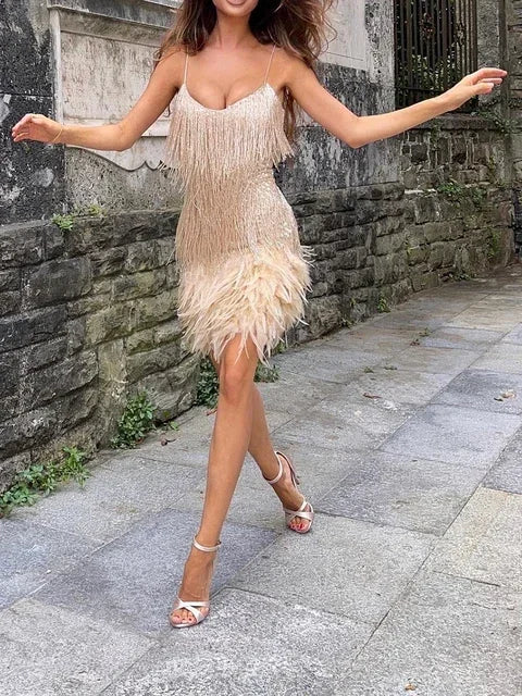 Dress Luxury Sleeveless V Neck Club Party Summer