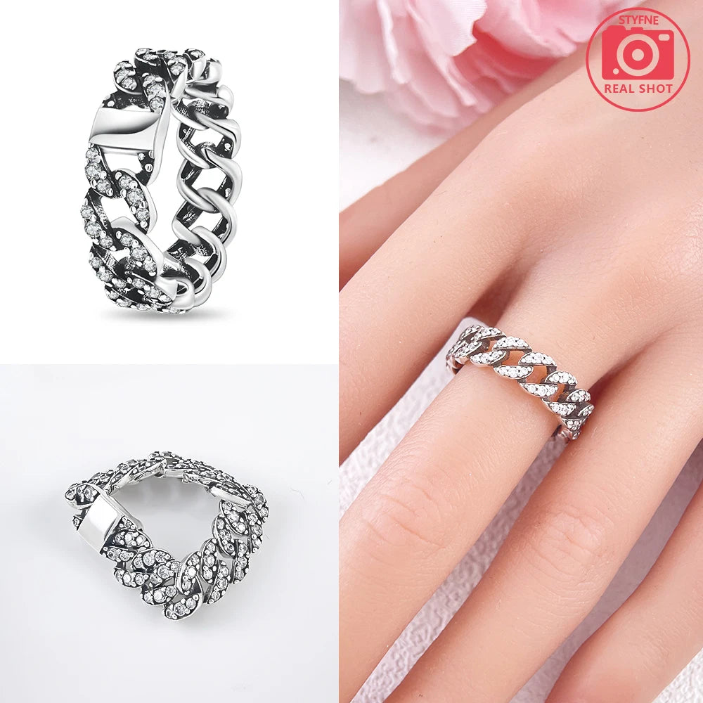 Zircon Blue Crystal Heart Bow Rings