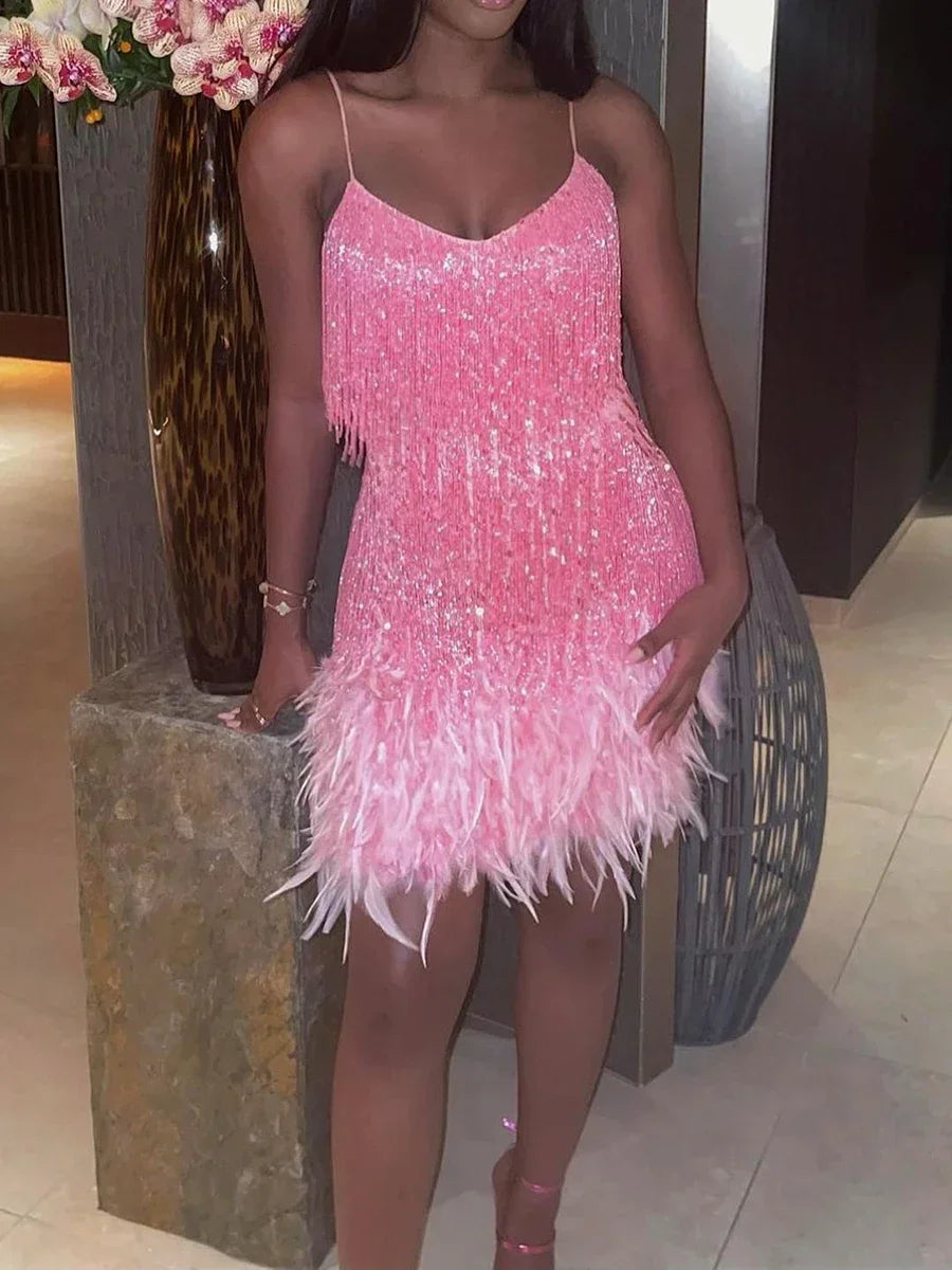 Dress Luxury Sleeveless V Neck Club Party Summer