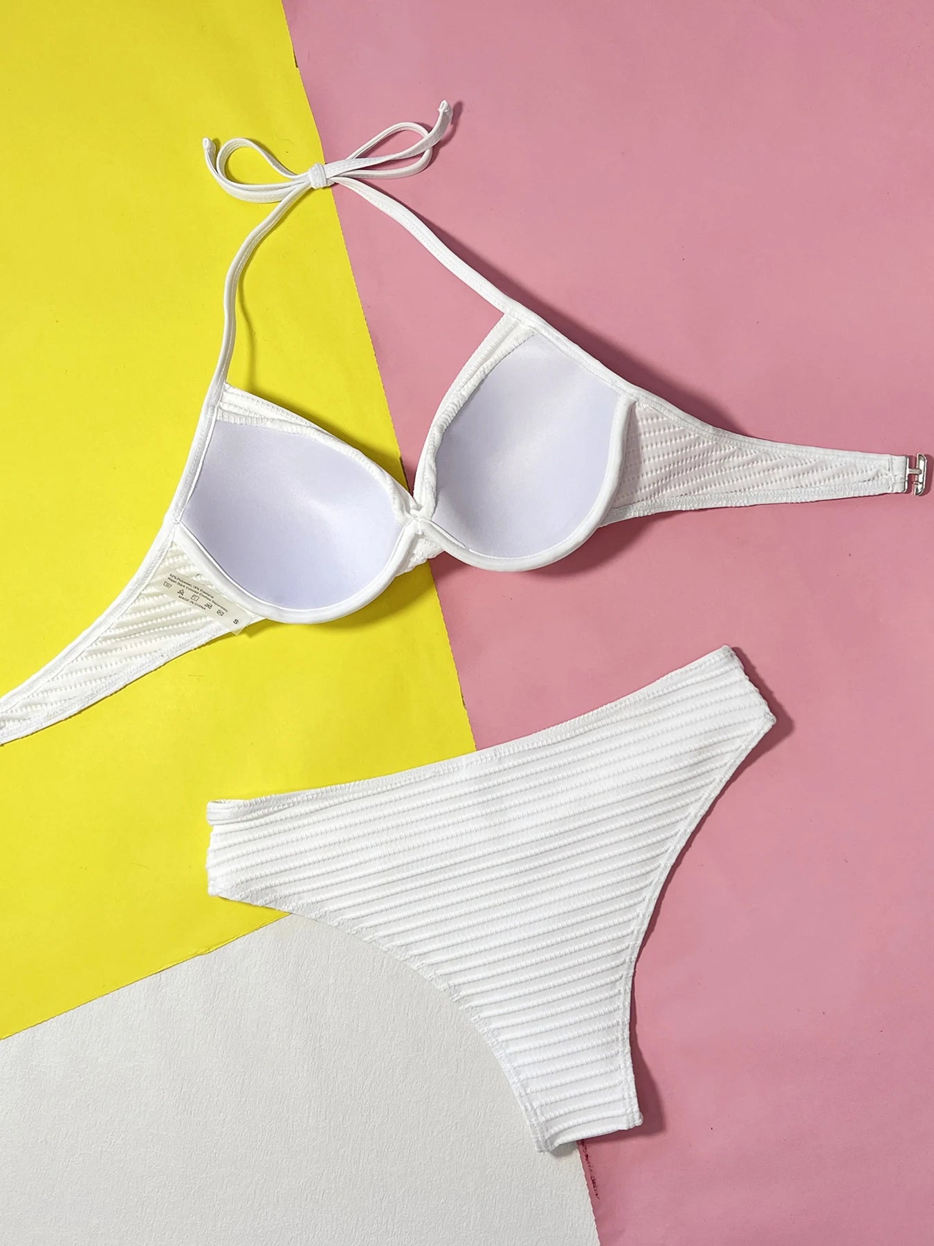 2025 New Sexy Female Halter Bikini Set Two Pieces Bathing Suit Beachwear Swimming