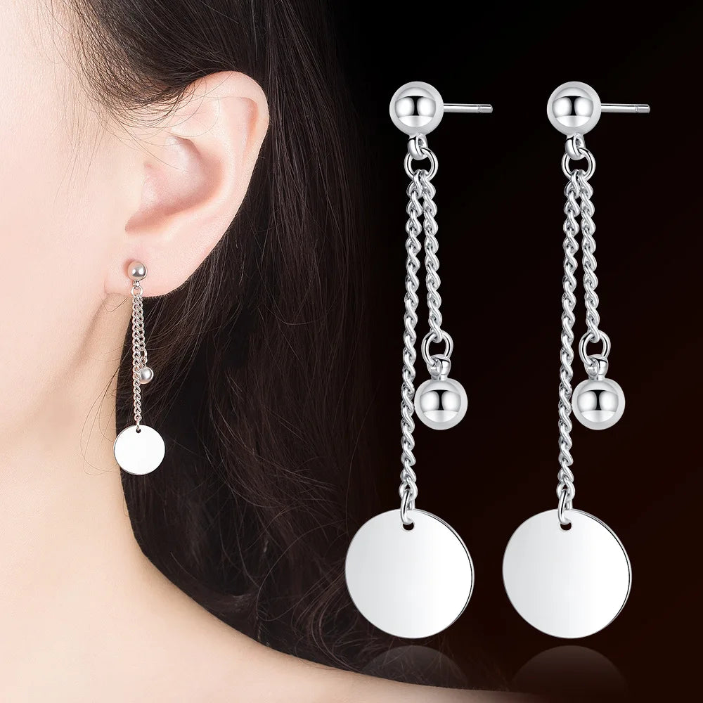 925 Sterling Silver Hoop Earrings Moon Star