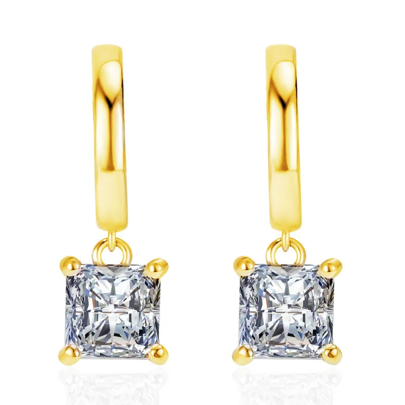 Silver Hook Earrings Dolphin Zircon High Quality