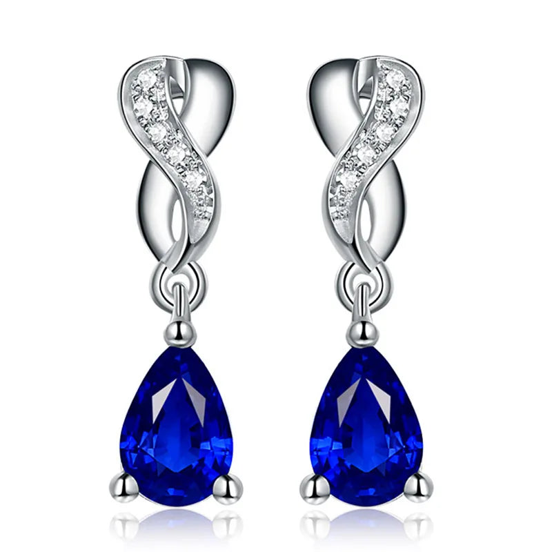 Silver Hook Earrings Dolphin Zircon High Quality