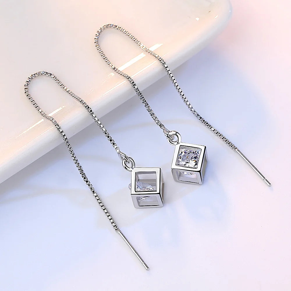 925 Sterling Silver Hoop Earrings Moon Star