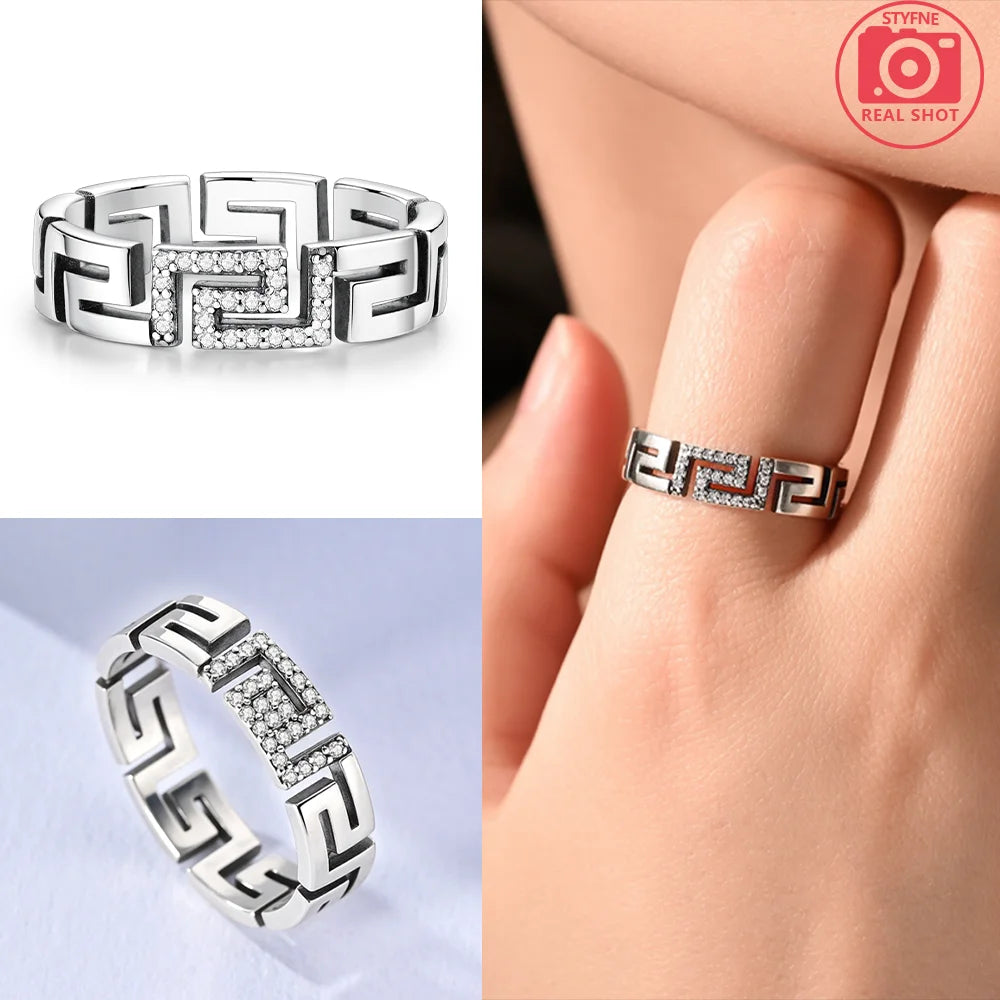 Zircon Blue Crystal Heart Bow Rings