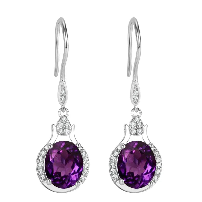 Silver Hook Earrings Dolphin Zircon High Quality