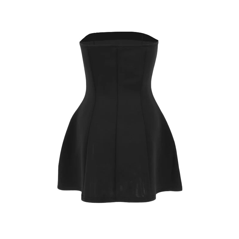 A-Line Dress Women's Summer New Solid Sleeveless Off Shoulder