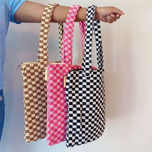 Check Yourself Zipped Tote Bag-0