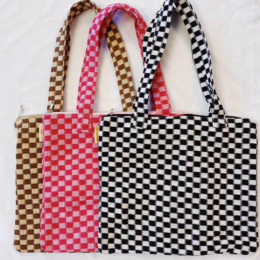 Check Yourself Zipped Tote Bag-1