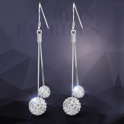 Silver Hook Earrings Dolphin Zircon High Quality