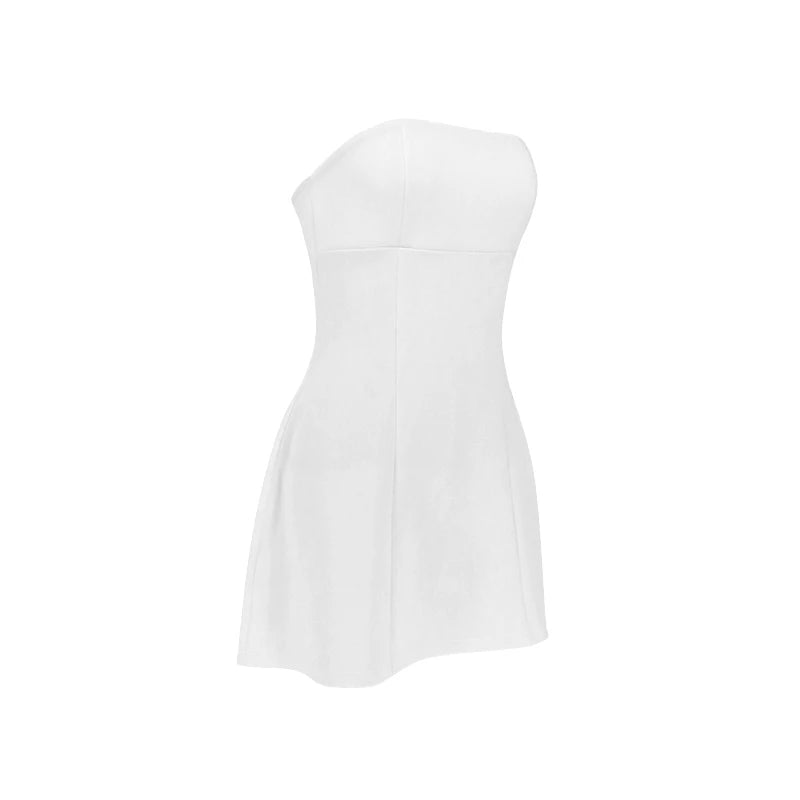 A-Line Dress Women's Summer New Solid Sleeveless Off Shoulder