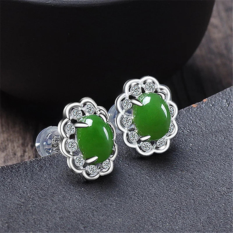 Silver Hook Earrings Dolphin Zircon High Quality