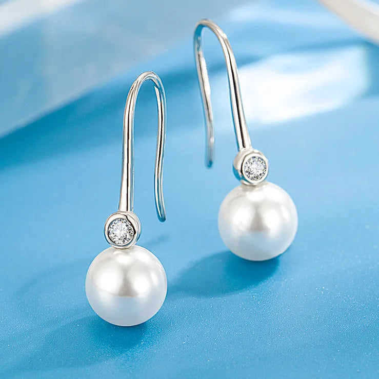 925 Sterling Silver Hoop Earrings Moon Star