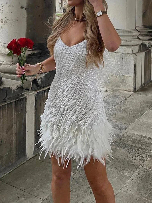 Dress Luxury Sleeveless V Neck Club Party Summer