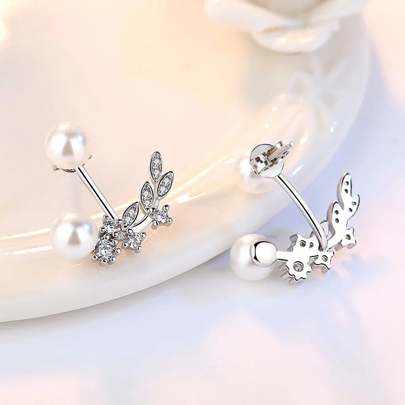 925 Sterling Silver Hoop Earrings Moon Star