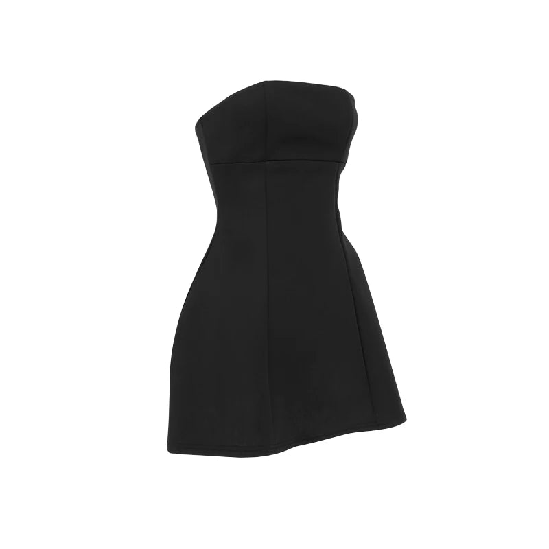 A-Line Dress Women's Summer New Solid Sleeveless Off Shoulder