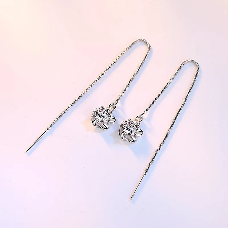 925 Sterling Silver Hoop Earrings Moon Star