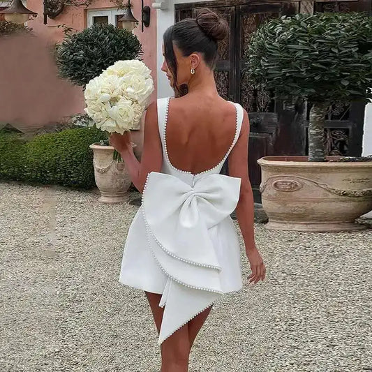 Summer Dress Elegant Waist Wrap A-line Dresses Vestidos